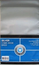 Comic Supplies Silver 7 1/2-Inch x 10 1/2-Inch Comic Book Bags [100 Count]