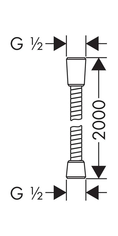 hansgrohe Metallbrauseschlauch SENSOFLEX chrom 2000 mm - Bild 3 von 3