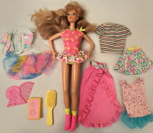 Vintage 1985 Barbie (Midge) Doll Clothes/ Accessories. Pink/Yellow