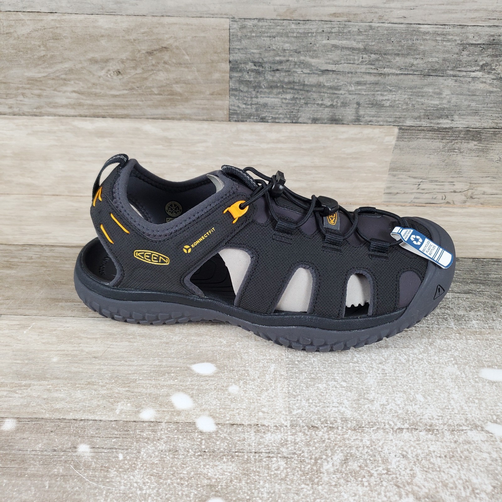 Sandali da trekking Keen Solr uomo acqua taglia 9 nero oro cinturino alla caviglia