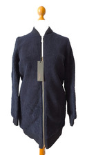 DROMe Shearling Lamb Fur Sheepskin Blue Long ...