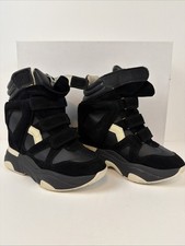 Isabel Marant Balskee Black White Platform Wedge Sneakers Women’s SIZE 39/8.5