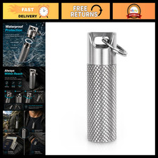 Waterproof Titanium Pill Case Keychain - Portable Medicine Organizer for Travel