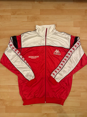 Kappa AC Milan Trainingsjacke 1986 Herren XL Rot/Weiß Vintage Original Italy