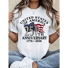 USA 250th Anniversary Shirt 1776 2026 Patriotic American Flag T-Shirt