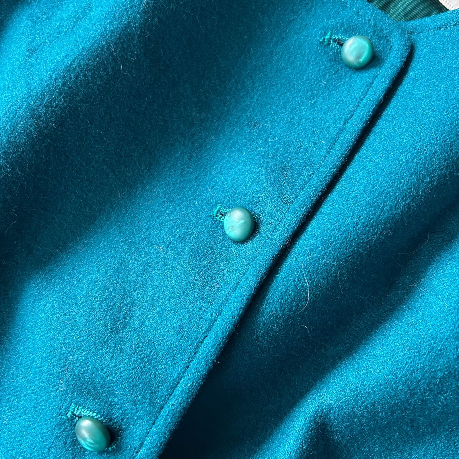 Teal Pendleton Wool Cropped Jacket - image 4