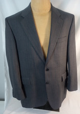 Alexandre London Saville Row Jacket 44 Reg 100 Pure New Wool Gray Stripe