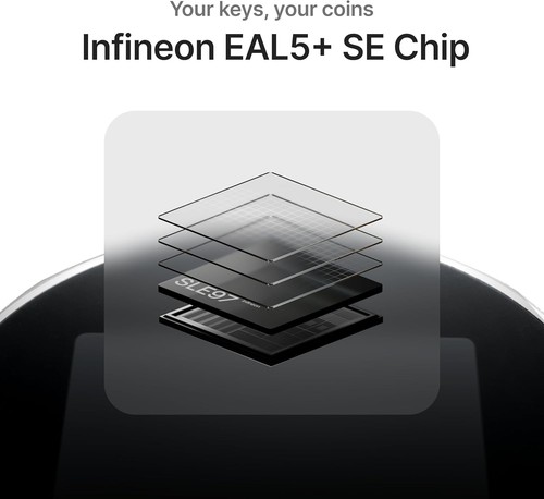 Compact Crypto Hardware Wallet - Encrypted, Bluetooth & Multi-Currency Support