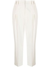 BRUNELLO CUCINELLI WOMEN'S CREAM TAILORED PLEATED TROUSERS MSRP 1650 46
