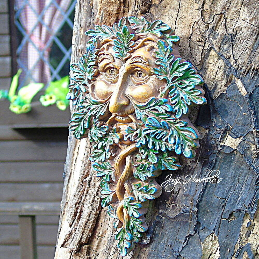 Oak Guardian Green Man Tree Spirit Garden Ornament Wall Plaque Tree Ent Spirit