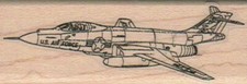 Jet Fighter Plane 1 x 2 3/4" Rubber Stamp, Transportation Stamp, Jet Stamp