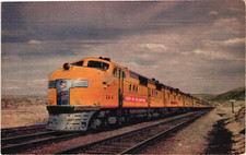 CALIFORNIA Los Angeles Union Pacific Streamliner Train CA Vintage Postcard