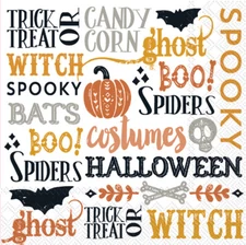 Boston International -  Halloween Words Luncheon Napkin - L028500