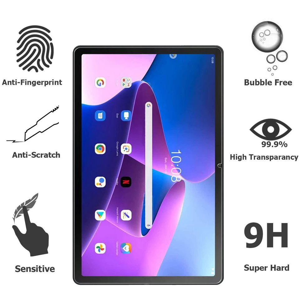 (2 Pack)  For Lenovo Tab M10 Plus 3rd Gen 10.6" Tempered Glass Screen Protector - Image 4 of 4