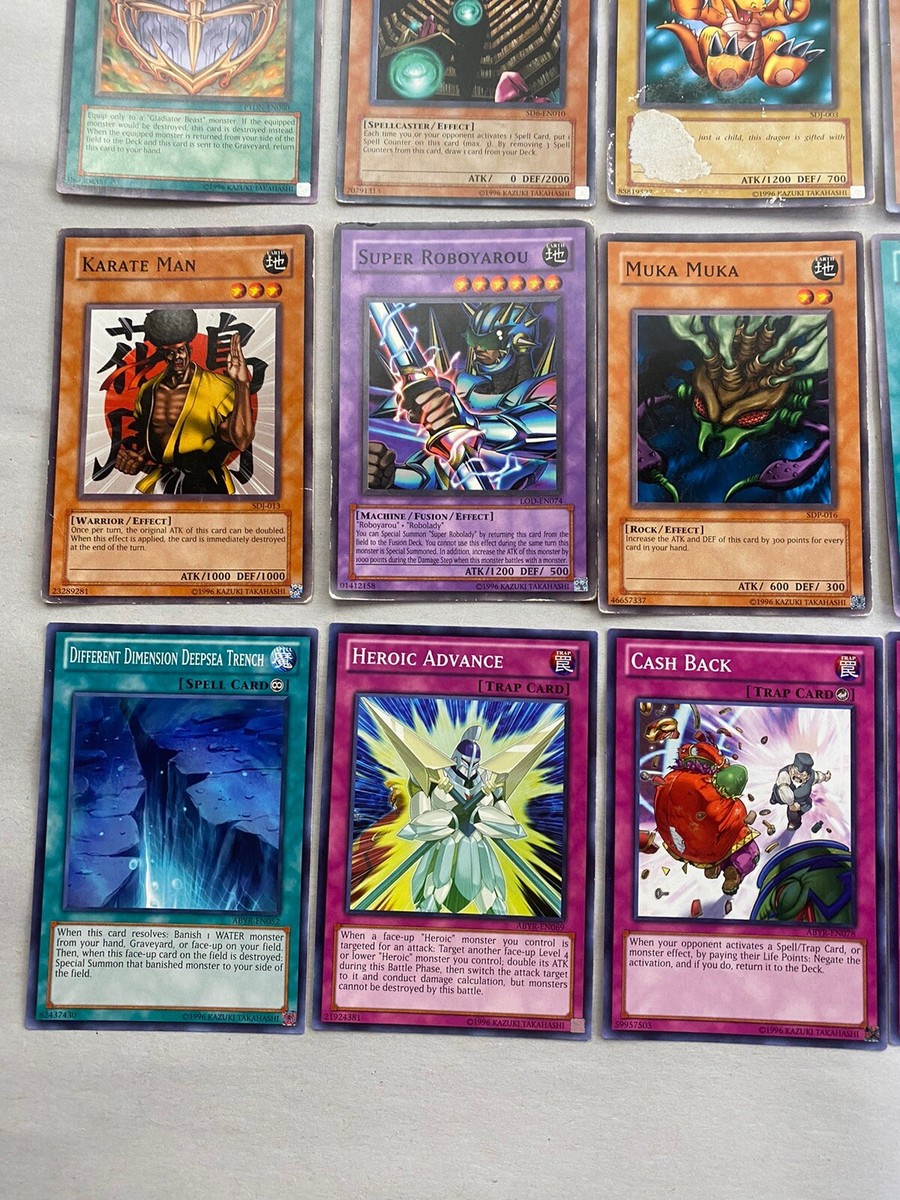 Lot of 40 VTG 1996 Kazuki Takahashi Yugioh Playing Cards Used