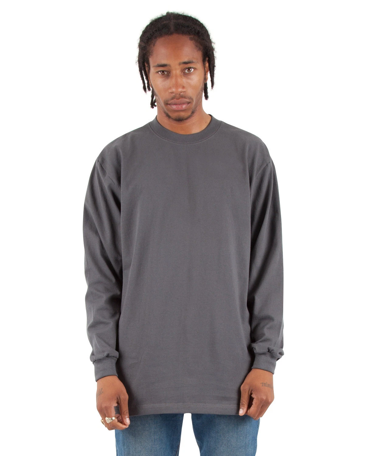 5 Pack Of Shaka Wear Adult Max Heavyweight Long Sleeve Stylish T Shirt SHMHLS - product detail image 1