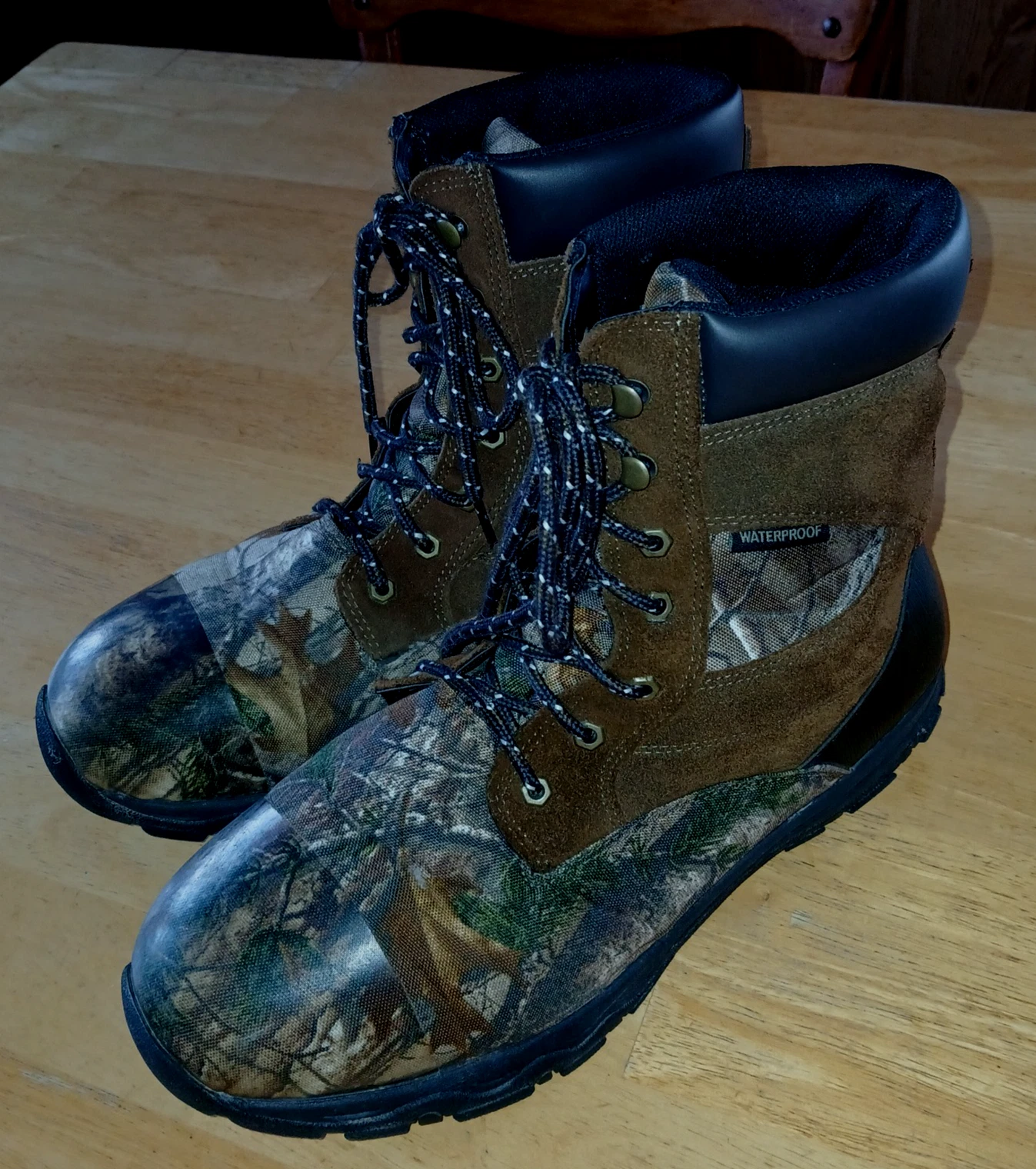 HERMAN SURVIVORS MEN'S THINSULATE WATERPROOF BREATHABLE CAMO BOOTS-13-WORN ONCE