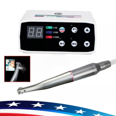 F/ NSK LED Brushless Electric Micro Motor Dental 1:5 Led Increasing Contra Angle
