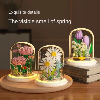 Baustein Blume Ewige Rose Kleinteilchen Baustein Montage Geschenk