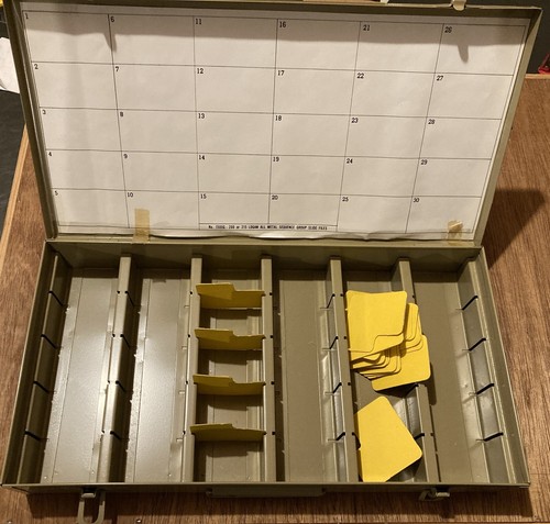 (2) Metal Cases for slides, coins, etc. with dividers
