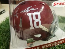 John Metchie Autographed Alabama Crimson Tide Mini Speed Helmet Fanatics