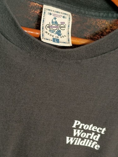 Vintage Big Buck Alore T-shirt Mens Large Protect World Wildlife Y2K Made in USA - Picture 4 of 6