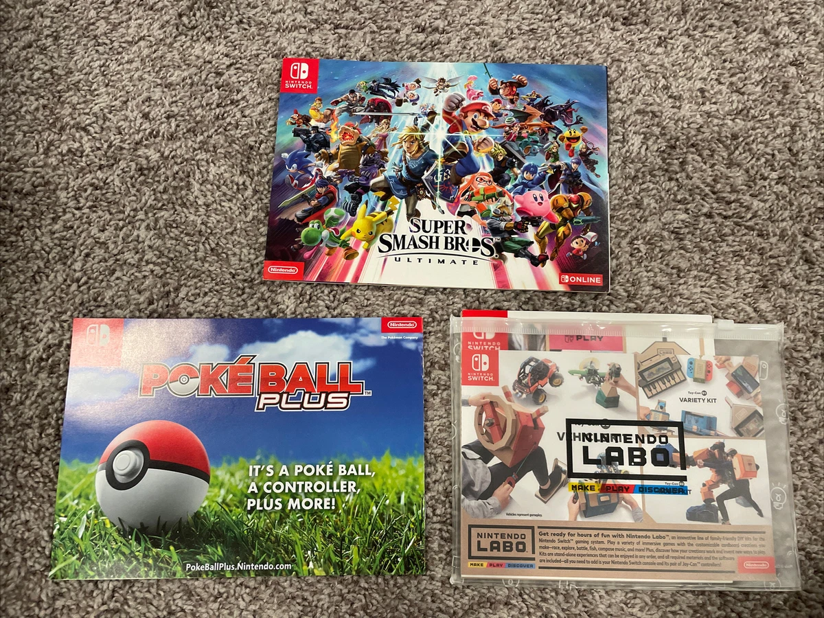 2018 Nintendo Switch Promotional Pamphlets Smash Pok mon Labo