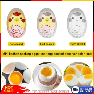 Color Changing Boiled Egg Timer Kitchen Cooking Yummy Alarm Tool (Yellow)