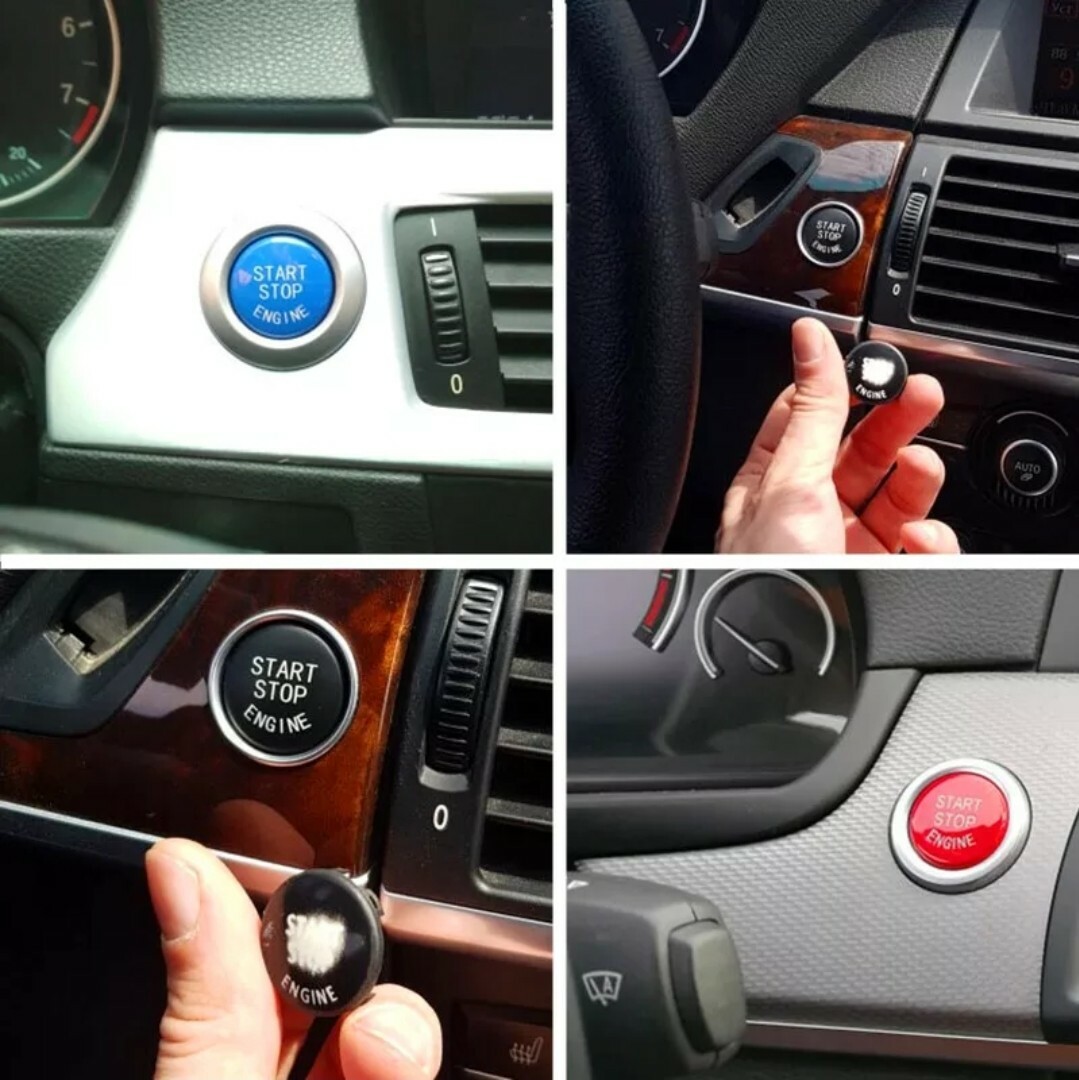 Bouton De Démarrage Rouge Adapté Pour BMW E87 E60 E61 E83 E84 E89 E90