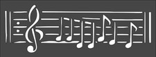 1- 3x8 inch Stencil, ND-16 Music Notes 6mil   