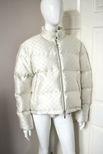 Louis Vuitton Lv Lurex Damier Cream Short Down Puffer Jacket Coat 42 Uk14 Nwt