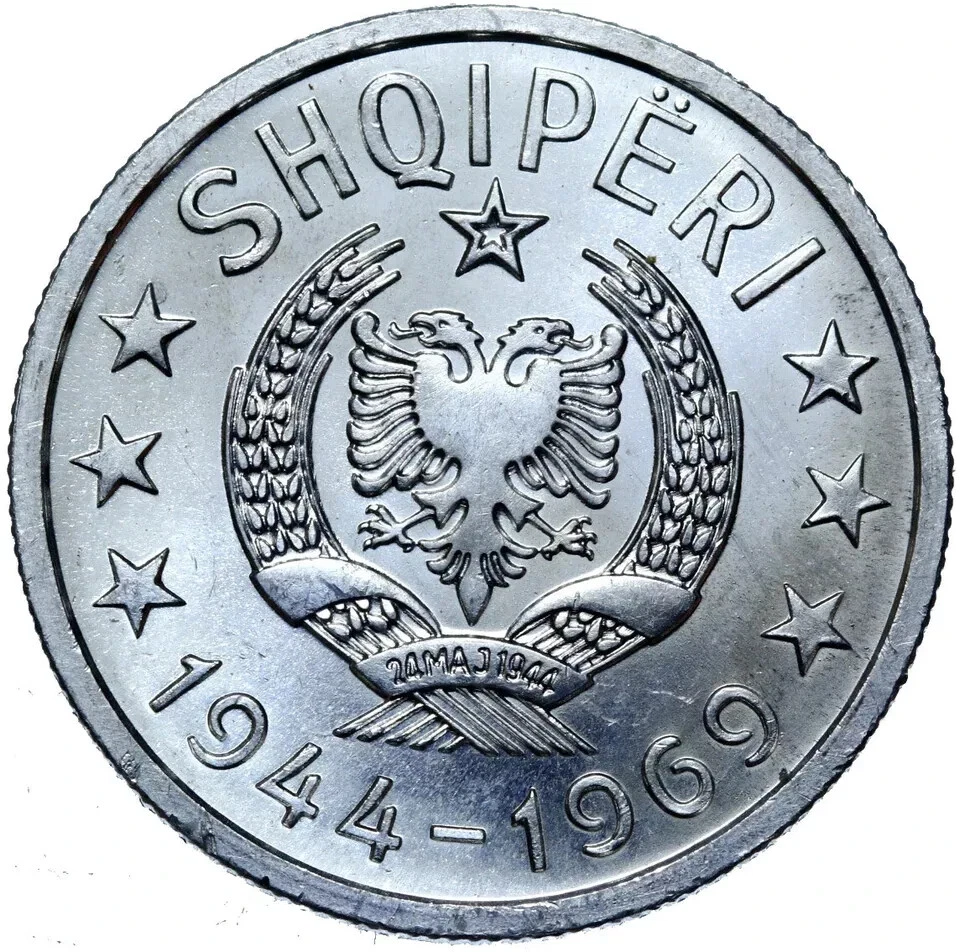 Albania Albanien Albanie 1 Lek 1969 UNC 25-th Anniversary of Liberation KM# 48 - Image 2 of 2