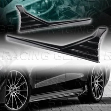 MP-STYLE 30.6" PAINTED BLACK SIDE SKIRT ROCKER SPLITTERS WINGLET WINGS DIFFUSER