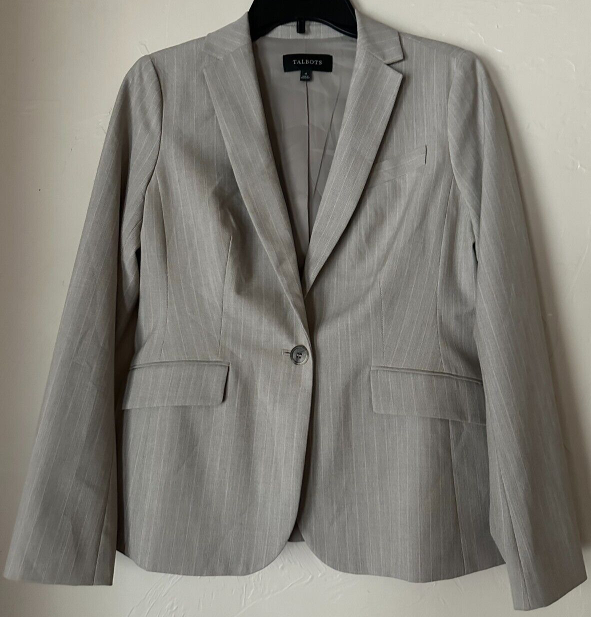 Talbots Womens Size 4 Collared Button Blazer Suit… - image 2