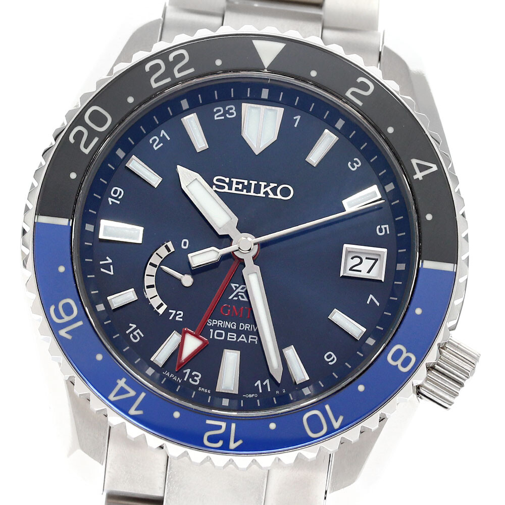 SEIKO Prospex SBDB031/5R66-0BN0 GMT Navy Dial Spring drive Men's Watch_843893
