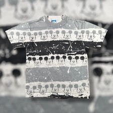 Vintage 80s Disney Mickey Mouse All Over Print AOP USA Made Single Stitch OSFA