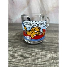 Garfield in Canoe 1978 McDonald's Mug MADE IN THE USA