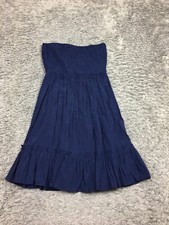 Shein Open-Chest Dress Womens Size Small Blue Sleeveless Stretch Pull On