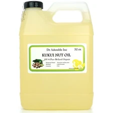 32 Oz Premium Best Kukui Nut Oil Pure Organic Cold Pressed Massage