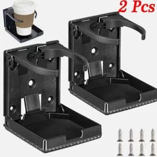 2Pcs Universal Adjustable Car Van Folding Cup Holder Drink Holders Vehicle Boat