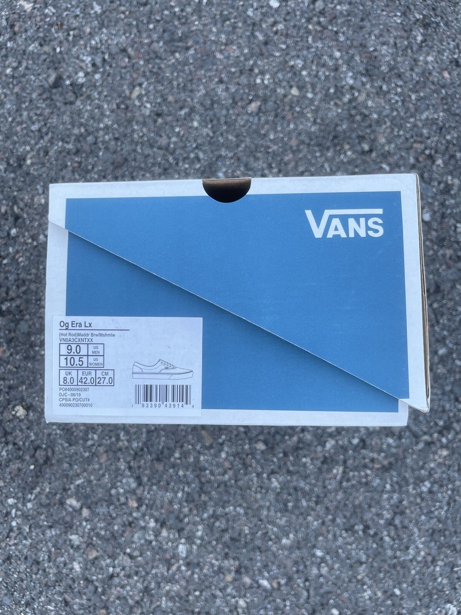 VANS Vault Style 36 LX OG ERA x Hot Rod LA Madder Brown SIZE MENS