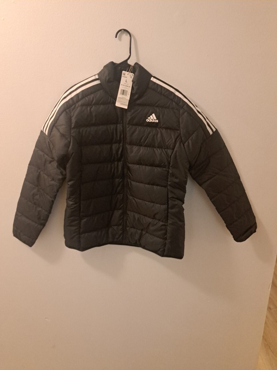 Adidas Womens Black White GH4593 Essentials Large Down Filled Jacket (ST)