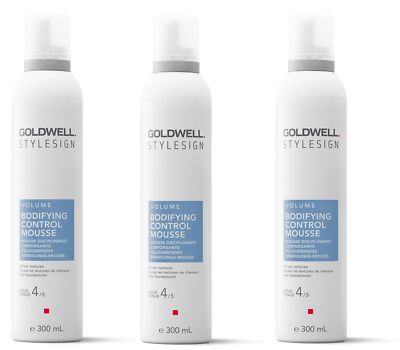 3x Goldwell Stylesign Volume Bodifying Control Mousse 300 ml