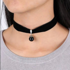 NEW Edgy Elegance: Black Pearl Pendant on Velvet Choker - Punk Gothic Jewelry