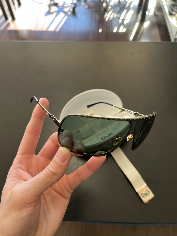 Dolce & Gabbana DG6017 Women Sunglasses Authentic Rare Vintage Shield Sunglasses