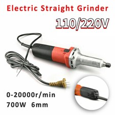 Electric Straight Die Grinder 6mm Variable Speed Grinding Machine Handheld 700W