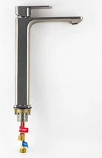 Anzzi L-AZ 103BN 1.2 GPM Vessel 1-Hole Bathroom Faucet / Brushed Nickel + drain