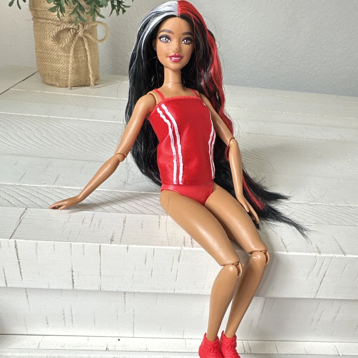 Barbie Fashion Doll Cutie Reveal Articulated Panda Black Red White