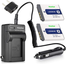 Battery 2-Pack and Charger Kit for Sony NP-BD1, NP-FD1, BC-CSD, TRN, TRN-U Wor