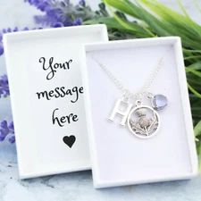 Thistle Necklace, Personalised Gift, Scottish Jewelry, Scotland Thistle Charm